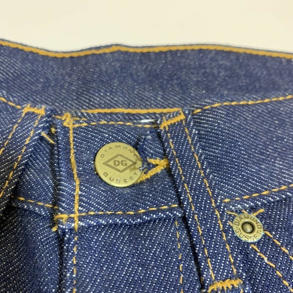 Diamond Gusset Women's Motorcycle Raw Denim Rigid High Rise Jeans 25.5 x 34 - Picture 5 of 12